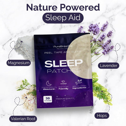 PureBreathe Revixa Sleep Patches showing adhesive patches for improved sleep on a white background