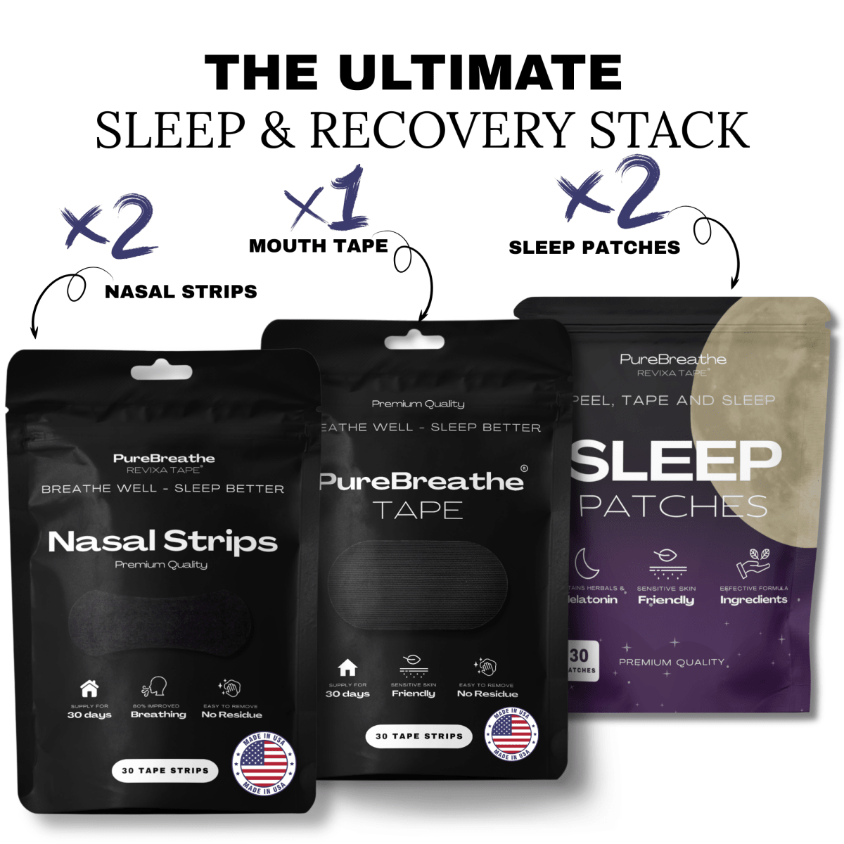 The Athlete's Edge Bundle from PureBreathe Revixa Tape includes performance and recovery products for serious athletes, shown in the image.