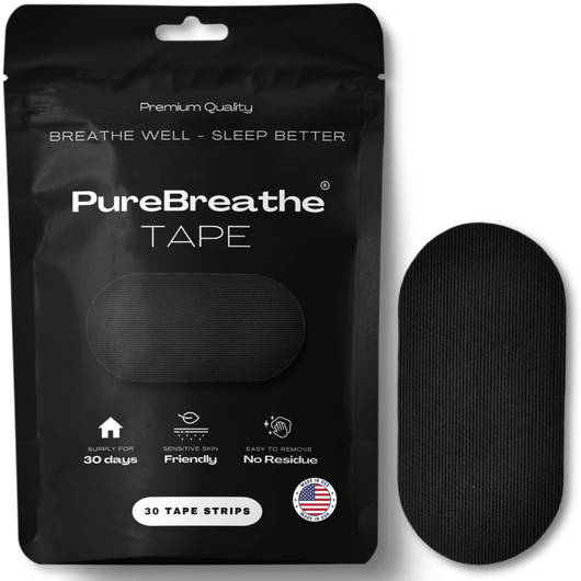 PureBreathe Revixa Mouth Tape, a white adhesive strip designed for nasal breathing and sleep support.