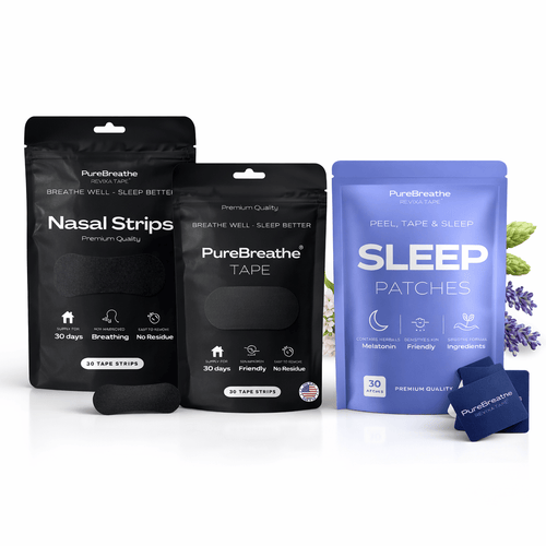The Total Sleep System - Complete Bundle | Nasal Strips + Mouth Tape + Sleep Patches